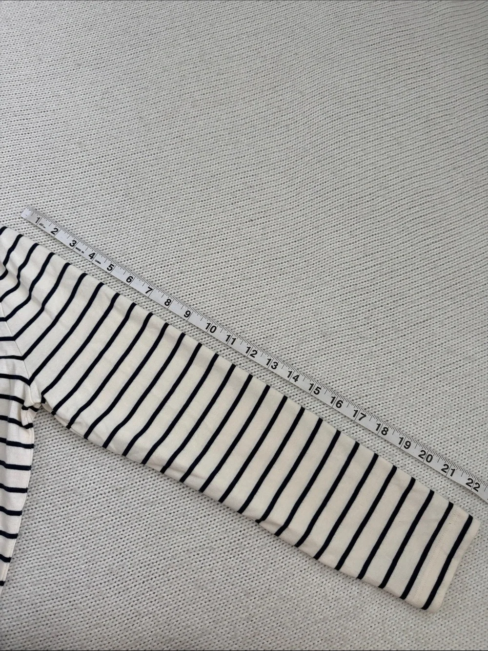 J Crew 100% Cotton Navy/White Striped Long Sleeve Shirt Size Small